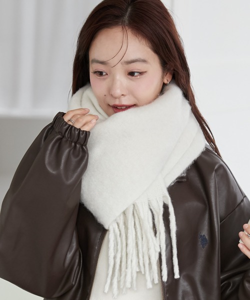 WEGO（ウィゴー）の「WEGO/ワイドフリンジストール（マフラー・レディース・ピンク/その他2/オフホワイト/グレー/その他4/ベージュ/ダークグレー/その他1/その他3/レッド・FREE）」の17枚目の写真