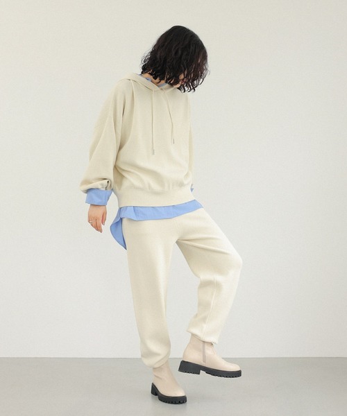 LEPSIM(レプシィム)の「12ゲージジョガーパンツ 133270(その他パンツ・レディース・チャコールグレー/アイボリー・FREE)」の20枚目の写真