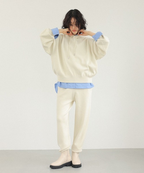 LEPSIM(レプシィム)の「12ゲージジョガーパンツ 133270(その他パンツ・レディース・チャコールグレー/アイボリー・FREE)」の21枚目の写真