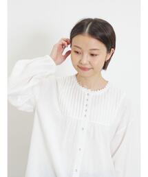 Samansa Mos2 | 柄アソート切替ピンタックブラウス(シャツ/ブラウス)