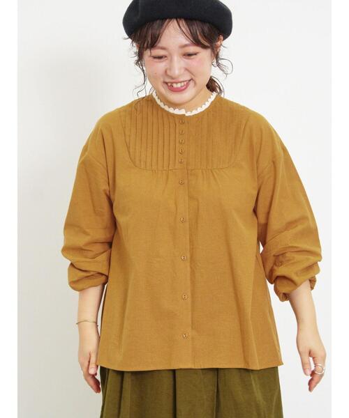 Samansa Mos2(サマンサ モスモス)の「柄アソート切替ピンタックブラウス(シャツ/ブラウス・レディース・オフホワイト/チャコールグレー/ベージュ/マスタード・F)」の4枚目の写真