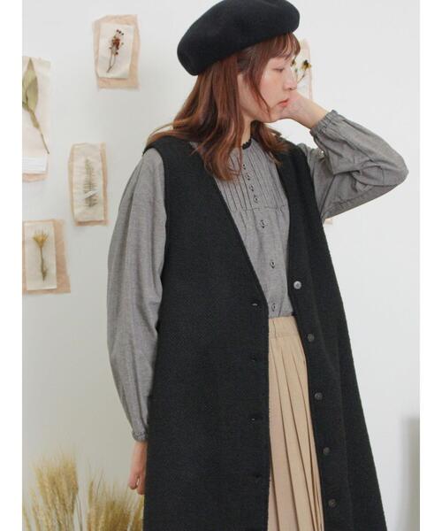 Samansa Mos2(サマンサ モスモス)の「柄アソート切替ピンタックブラウス(シャツ/ブラウス・レディース・オフホワイト/チャコールグレー/ベージュ/マスタード・F)」の14枚目の写真