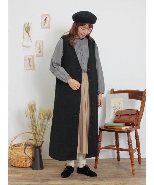 Samansa Mos2(サマンサ モスモス)の「柄アソート切替ピンタックブラウス(シャツ/ブラウス・レディース・オフホワイト/チャコールグレー/ベージュ/マスタード・F)」の17枚目の写真