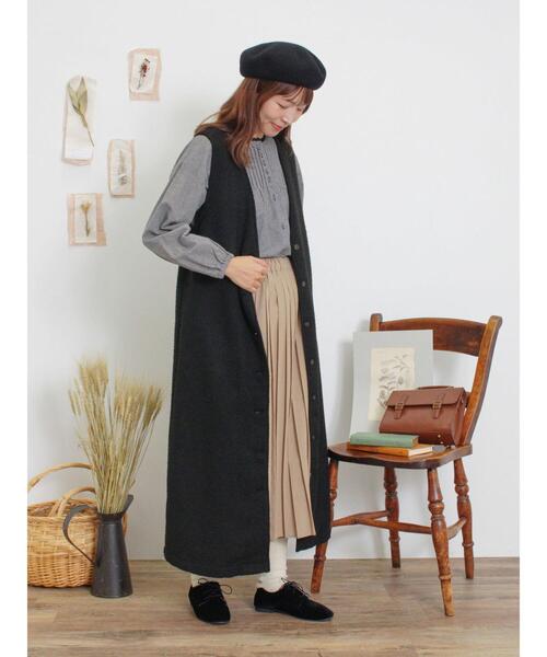 Samansa Mos2(サマンサ モスモス)の「柄アソート切替ピンタックブラウス(シャツ/ブラウス・レディース・オフホワイト/チャコールグレー/ベージュ/マスタード・F)」の18枚目の写真