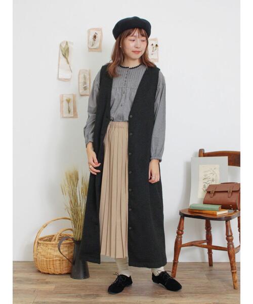 Samansa Mos2(サマンサ モスモス)の「柄アソート切替ピンタックブラウス(シャツ/ブラウス・レディース・オフホワイト/チャコールグレー/ベージュ/マスタード・F)」の19枚目の写真