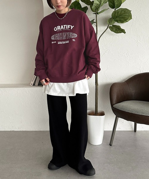 apres jour mignon(アプレジュールミニョン)の「スリット入りロンT【ZOZOTOWN限定アイテム】(Tシャツ/カットソー・レディース・アイボリー/オフホワイト/ブラック系その他・X-LARGE/フリー)」の5枚目の写真