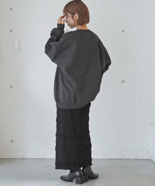 tiptop（ティップトップ）の「裏起毛アソート箔プリントスウェット（スウェット・レディース・ブラック/グレー系その他/ブラック系その他/グレー・FREE）」の11枚目の写真