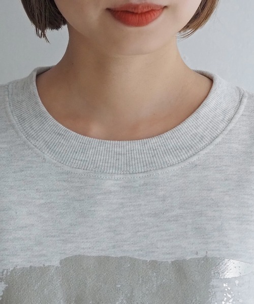 tiptop（ティップトップ）の「裏起毛アソート箔プリントスウェット（スウェット・レディース・ブラック/グレー系その他/ブラック系その他/グレー・FREE）」の21枚目の写真