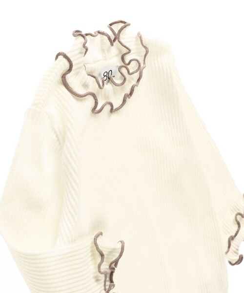 BRANSHES（ブランシェス）の「テレコ長袖ボディースーツ（その他ベビー用品・キッズ・アイボリー/ピンクベージュ・70/80）」の5枚目の写真