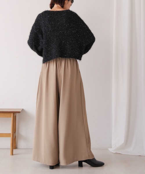 Bou Jeloud(ブージュルード)の「タックフレアパンツ(その他パンツ・レディース・ブラック/ベージュ/モカ・38)」の11枚目の写真