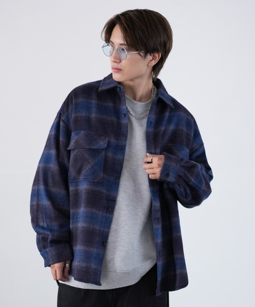 improves(インプローブス)の「シャギー チェック シャツジャケット(シャツ/ブラウス・メンズ・ブラック/ネイビー・MEDIUM/LARGE/X-LARGE)」の7枚目の写真
