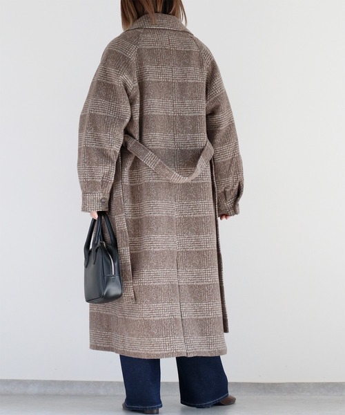 cepo（セポ）の「〈2WAY〉カットジャガードロングコート（ステンカラーコート・レディース・ブラウン・M）」の11枚目の写真