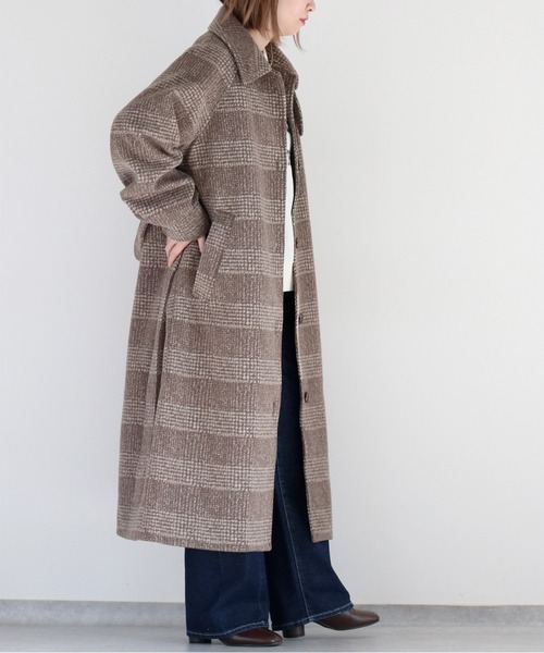 cepo（セポ）の「〈2WAY〉カットジャガードロングコート（ステンカラーコート・レディース・ブラウン・M）」の12枚目の写真