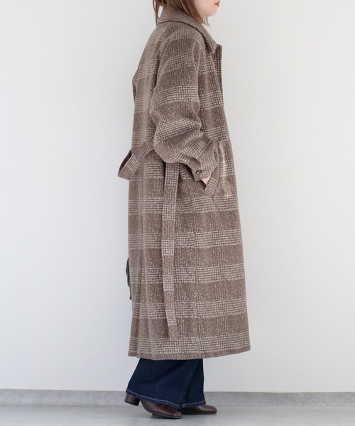 cepo（セポ）の「〈2WAY〉カットジャガードロングコート（ステンカラーコート・レディース・ブラウン・M）」の13枚目の写真