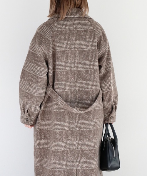 cepo（セポ）の「〈2WAY〉カットジャガードロングコート（ステンカラーコート・レディース・ブラウン・M）」の6枚目の写真