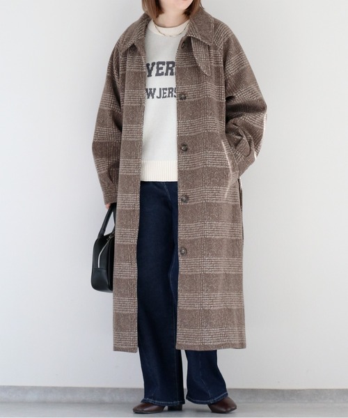 cepo（セポ）の「〈2WAY〉カットジャガードロングコート（ステンカラーコート・レディース・ブラウン・M）」の22枚目の写真