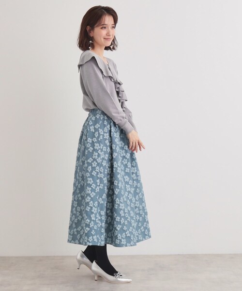 セール】【6色展開／大人フェミニン】アシメフリルニット
