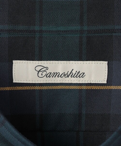 Camoshita(カモシタ)の「<Camoshita> コットン チェック バンドカラー シャツ(シャツ/ブラウス・メンズ・ネイビー・XL/S/L/M)」の8枚目の写真