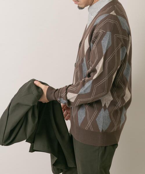 セール】『WEB限定』アーガイルニットカーディガン（カーディガン