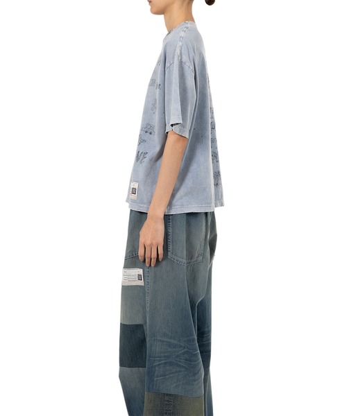 Maison MIHARA YASUHIRO(メゾンミハラヤスヒロ)の「Cat Print Bleached T-shirt(Tシャツ/カットソー・レディース・ピンク/ブラック/ブルー・36/38/40)」の15枚目の写真