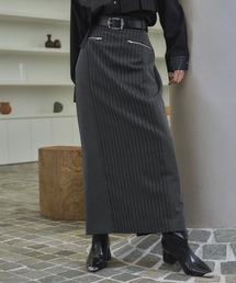 HARE | ストライプイソザイドッキングナロースカート(HARE)(スカート)