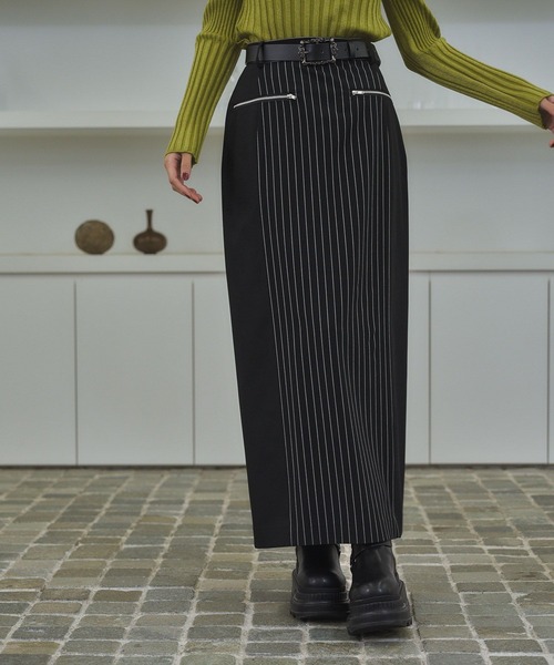 【セール】ストライプイソザイドッキングナロースカート(HARE)（スカート）｜HARE（ハレ）