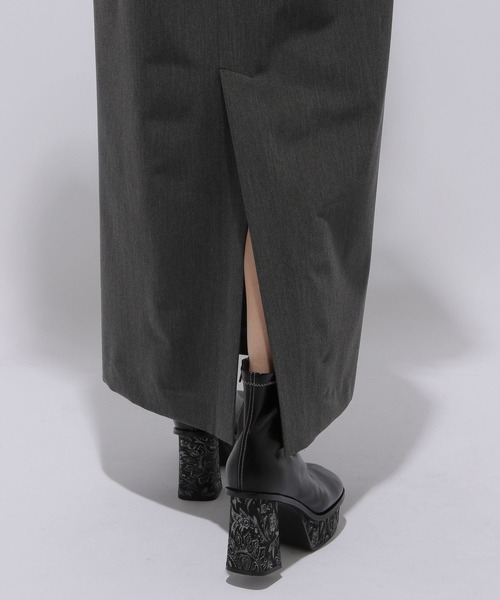 HARE（ハレ）の「ストライプイソザイドッキングナロースカート(HARE)（スカート・レディース・グレー/ブラック・FREE）」の17枚目の写真