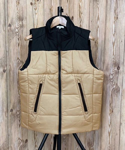 セール】配色切替 中綿入りベスト（ダウンベスト）｜TopIsm（トップ