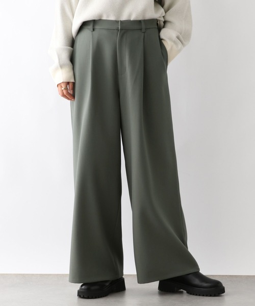 LEPSIM(レプシィム)の「ワンタックワイドパンツ 156557(その他パンツ・レディース・ベージュ/グリーン/ブラック・FREE)」の3枚目の写真