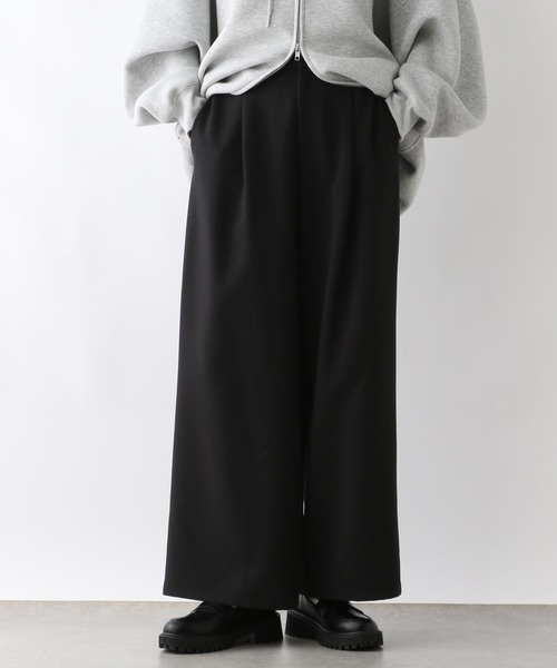 LEPSIM(レプシィム)の「ワンタックワイドパンツ 156557(その他パンツ・レディース・ベージュ/グリーン/ブラック・FREE)」の2枚目の写真