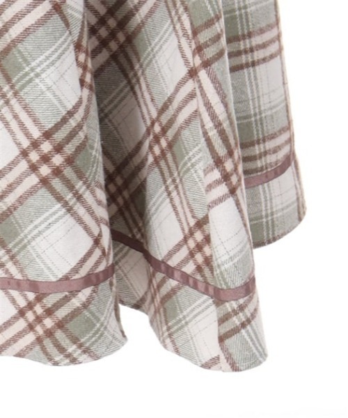 axes femme（アクシーズファム）の「起毛チェック編上スカート（スカート・レディース・ベージュ/ホワイト/ブルー・FREE）」の18枚目の写真