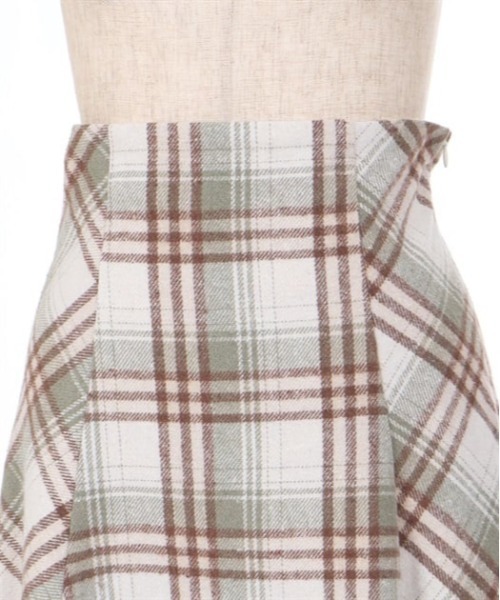 axes femme（アクシーズファム）の「起毛チェック編上スカート（スカート・レディース・ベージュ/ホワイト/ブルー・FREE）」の19枚目の写真