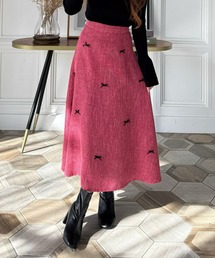 clear | リボンモチーフツイードロングフレアスカート[低身長用サイズ有　大人可愛い] ≪2024AW新作≫(スカート)