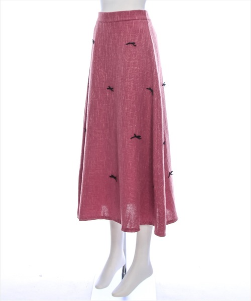 clear（クリア）の「【低身長サイズ有】リボンモチーフツイードロングフレアスカート[大人 可愛い ガーリー 骨格ウェーブ] ≪再入荷≫（スカート・レディース・グレー/ブラック/レッド・F/XS）」の9枚目の写真