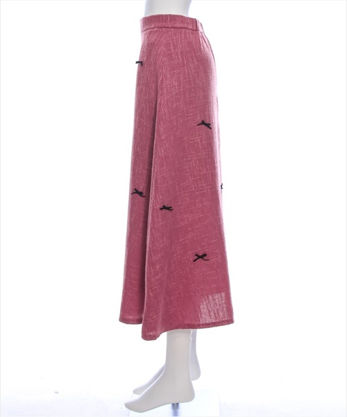 clear（クリア）の「【低身長サイズ有】リボンモチーフツイードロングフレアスカート[大人 可愛い ガーリー 骨格ウェーブ] ≪再入荷≫（スカート・レディース・グレー/ブラック/レッド・F/XS）」の10枚目の写真