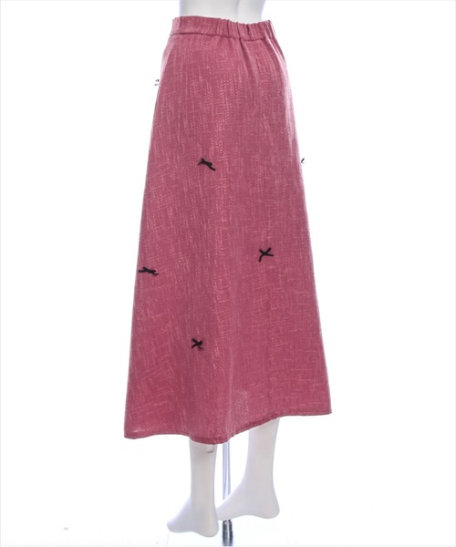 clear（クリア）の「【低身長サイズ有】リボンモチーフツイードロングフレアスカート[大人 可愛い ガーリー 骨格ウェーブ] ≪再入荷≫（スカート・レディース・グレー/ブラック/レッド・F/XS）」の11枚目の写真