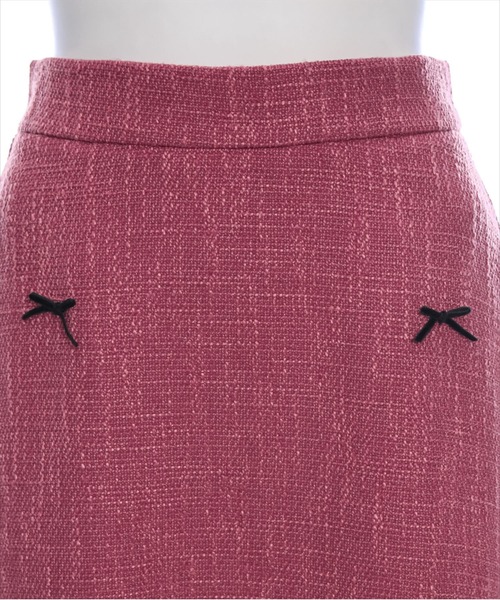 clear（クリア）の「【低身長サイズ有】リボンモチーフツイードロングフレアスカート[大人 可愛い ガーリー 骨格ウェーブ] ≪再入荷≫（スカート・レディース・グレー/ブラック/レッド・F/XS）」の13枚目の写真