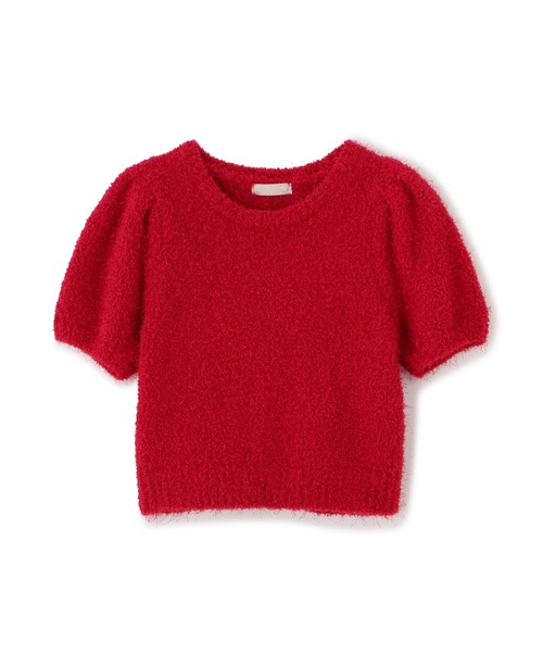 FREE'S MART(フリーズマート)の「◇フェザーパフスリーブ半袖ニット(ニット/セーター・レディース・ホワイト/レッド/イエロー/グレー・FREE)」の14枚目の写真