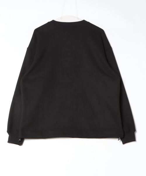ATELANE(アテレーン)の「ATELANE/裏フリーススウェードポンチ ドローコードクルーネック(Tシャツ/カットソー・メンズ・ブラック/アイボリー/ネイビー・LARGE/MEDIUM/X-LARGE)」の4枚目の写真