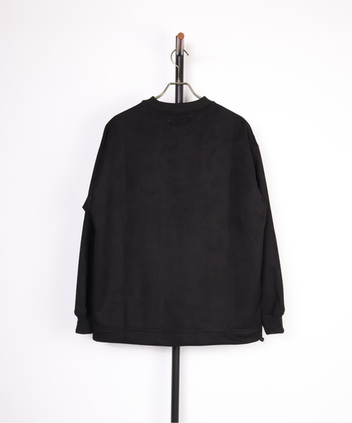 ATELANE(アテレーン)の「ATELANE/裏フリーススウェードポンチ ドローコードクルーネック(Tシャツ/カットソー・メンズ・ブラック/アイボリー/ネイビー・LARGE/MEDIUM/X-LARGE)」の9枚目の写真