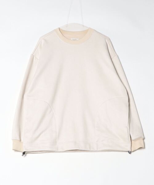 ATELANE(アテレーン)の「ATELANE/裏フリーススウェードポンチ ドローコードクルーネック(Tシャツ/カットソー・メンズ・ブラック/アイボリー/ネイビー・LARGE/MEDIUM/X-LARGE)」の8枚目の写真