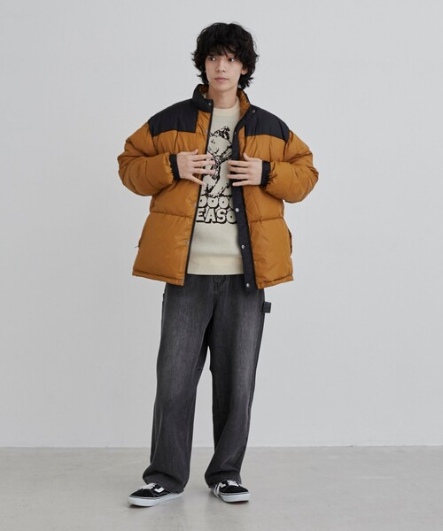 coen（コーエン）の「リップストップ中綿ブルゾン（ダウンジャケット/コート・メンズ・ブラウン/コバルトブルー・M/L）」の21枚目の写真