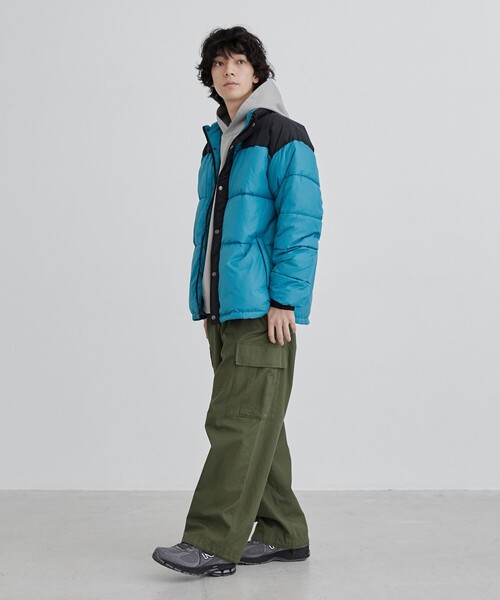 coen（コーエン）の「リップストップ中綿ブルゾン（ダウンジャケット/コート・メンズ・ブラウン/コバルトブルー・M/L）」の13枚目の写真