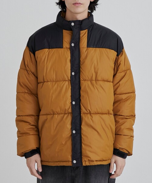 coen（コーエン）の「リップストップ中綿ブルゾン（ダウンジャケット/コート・メンズ・ブラウン/コバルトブルー・M/L）」の12枚目の写真