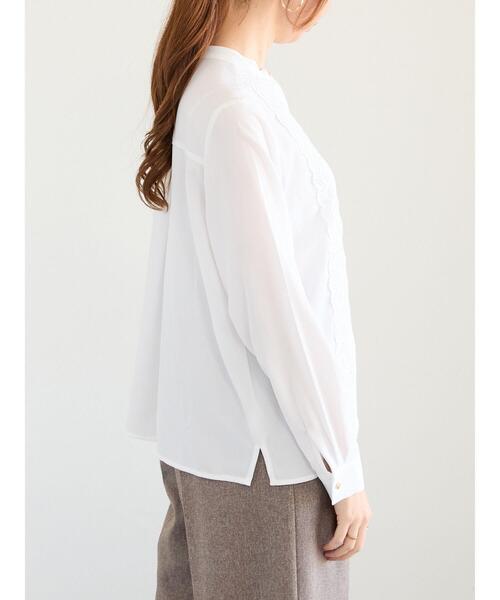 Te chichi（テチチ）の「金釦スカラップレースブラウス（シャツ/ブラウス・レディース・オフホワイト/グレー/チャコールグレー・F）」の15枚目の写真