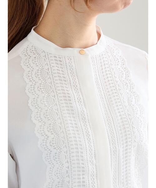 Te chichi（テチチ）の「金釦スカラップレースブラウス（シャツ/ブラウス・レディース・オフホワイト/グレー/チャコールグレー・F）」の16枚目の写真