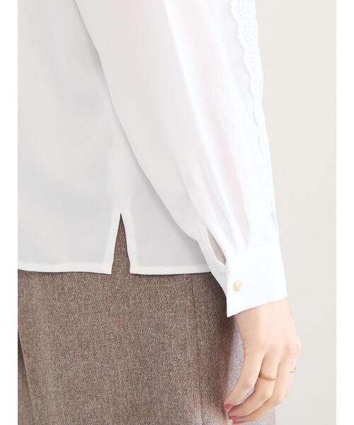 Te chichi（テチチ）の「金釦スカラップレースブラウス（シャツ/ブラウス・レディース・オフホワイト/グレー/チャコールグレー・F）」の17枚目の写真