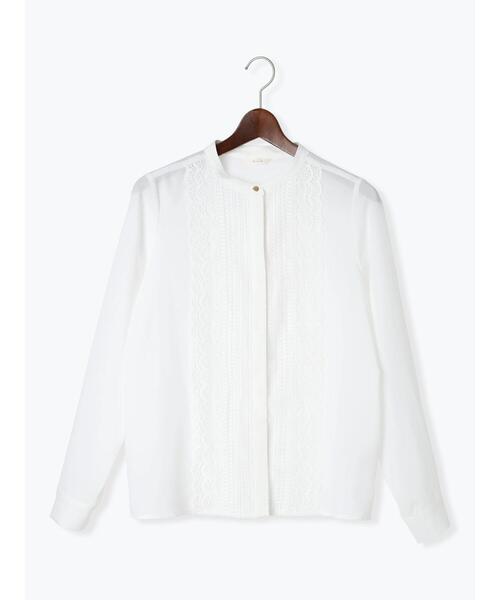 Te chichi（テチチ）の「金釦スカラップレースブラウス（シャツ/ブラウス・レディース・オフホワイト/グレー/チャコールグレー・F）」の18枚目の写真