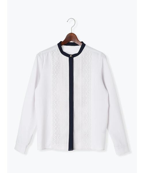 Te chichi（テチチ）の「金釦スカラップレースブラウス（シャツ/ブラウス・レディース・オフホワイト/グレー/チャコールグレー・F）」の20枚目の写真