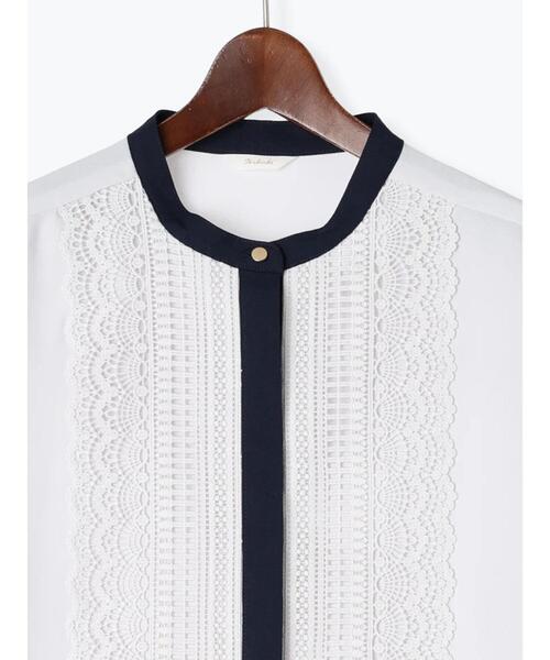 Te chichi（テチチ）の「金釦スカラップレースブラウス（シャツ/ブラウス・レディース・オフホワイト/グレー/チャコールグレー・F）」の22枚目の写真